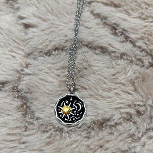 Elegant Black and Silver Pendant Necklace